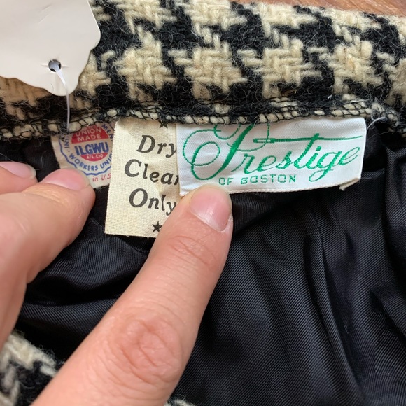 60s vintage B&W houndstooth full maxi poodle skirt - Picture 10 of 10